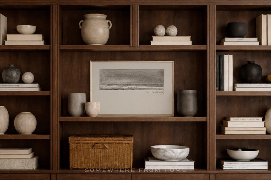 Quiet Horizon 3 - Vintage Seascape Study