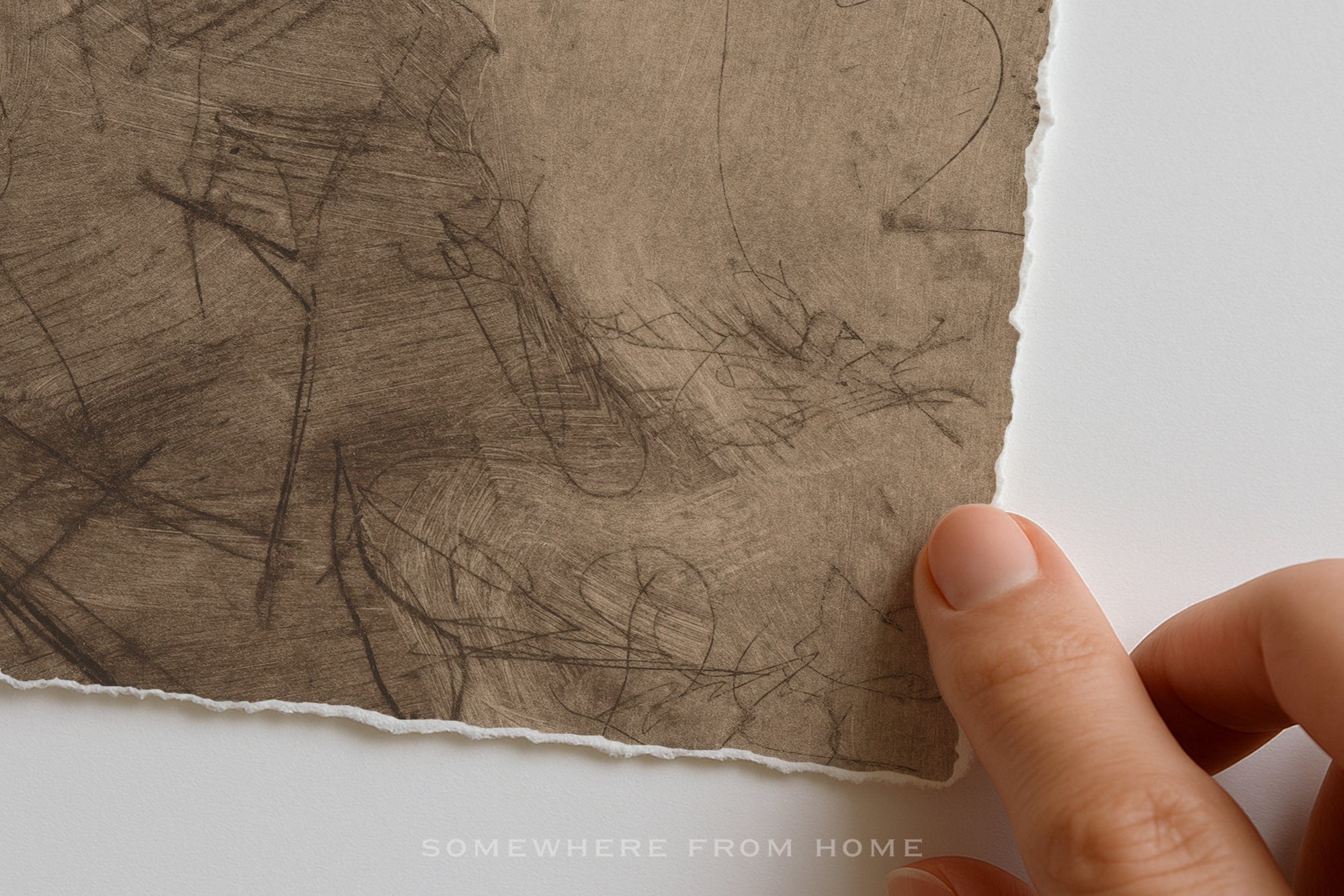 Unframed Print w/ Hand Torn Edges