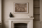 Sepia Reverie - Vintage Sepia Abstract Sketch Art Print