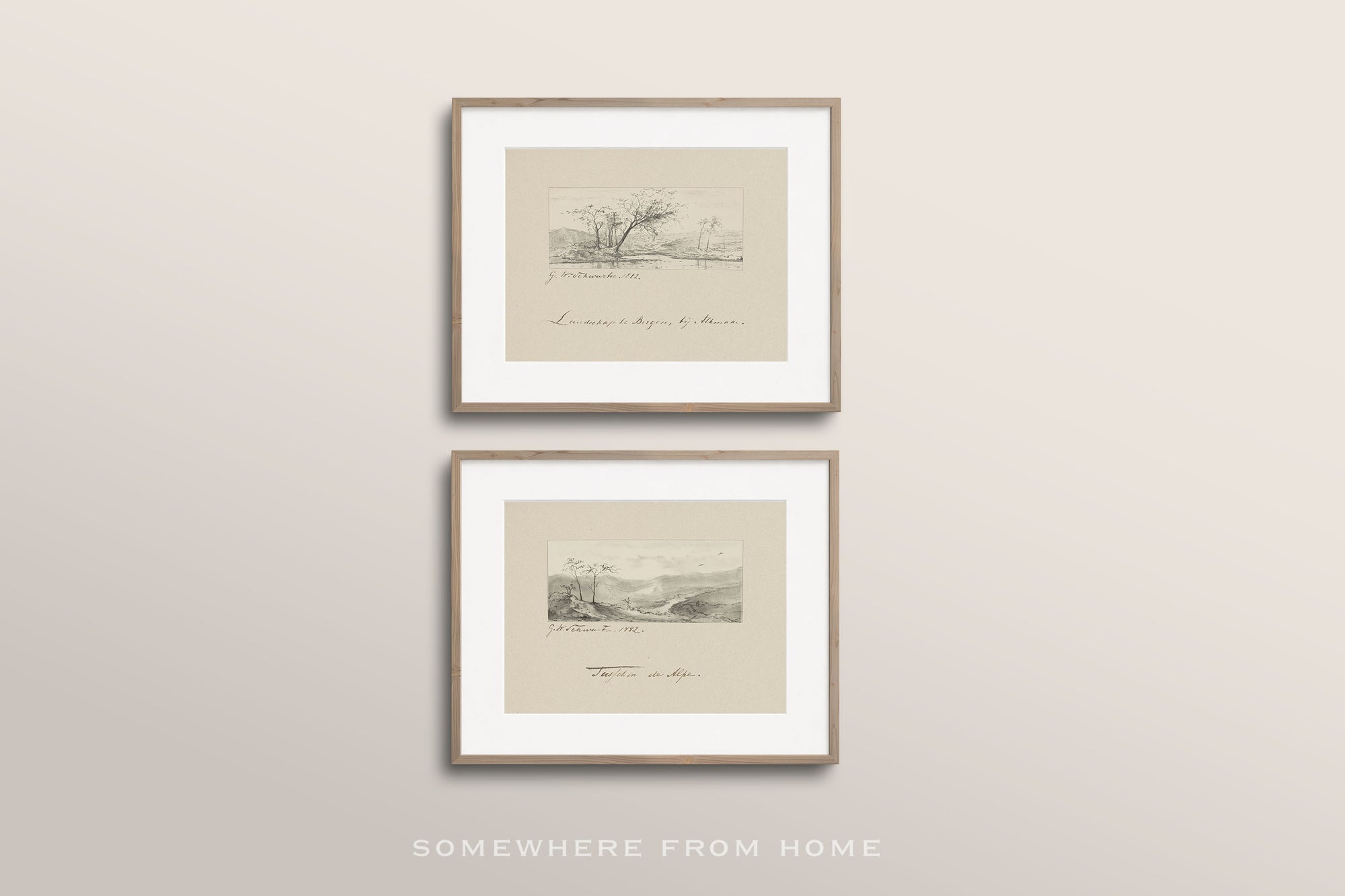 Terrain Study 2- Vintage Landscape Sketch