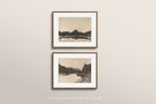 Ridge Study Set of 2 - Vintage Landscape Drawing