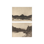 Ridge Study Set of 2 - Vintage Landscape Drawing