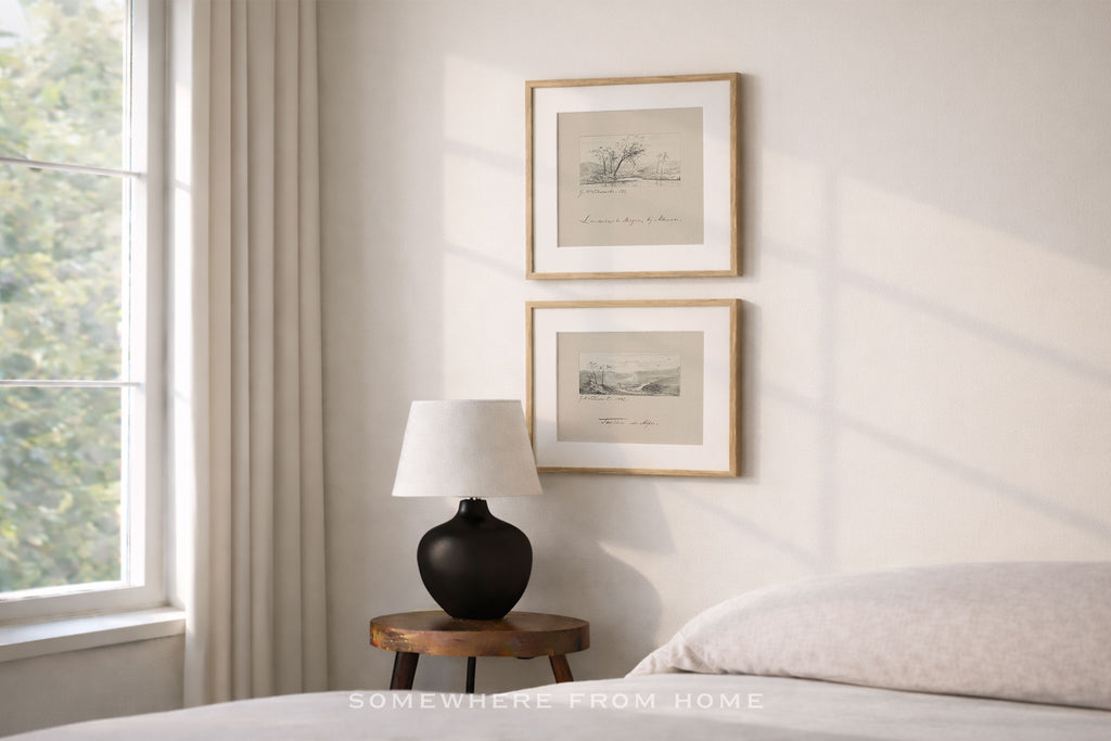 Terrain Study 1 - Vintage Landscape Sketch Print