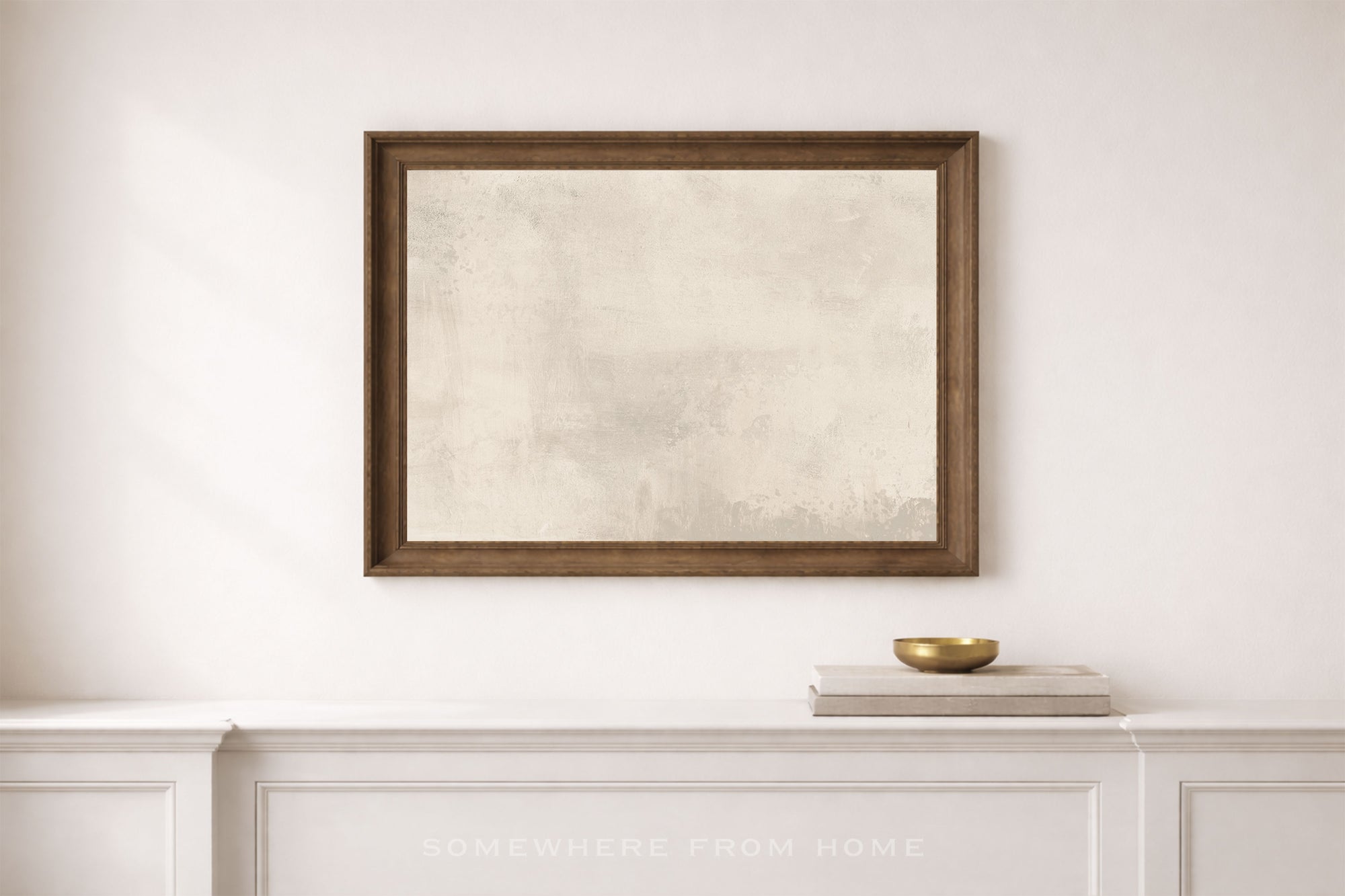 Linen Wash - Textured Neutral Abstract Unframed Print