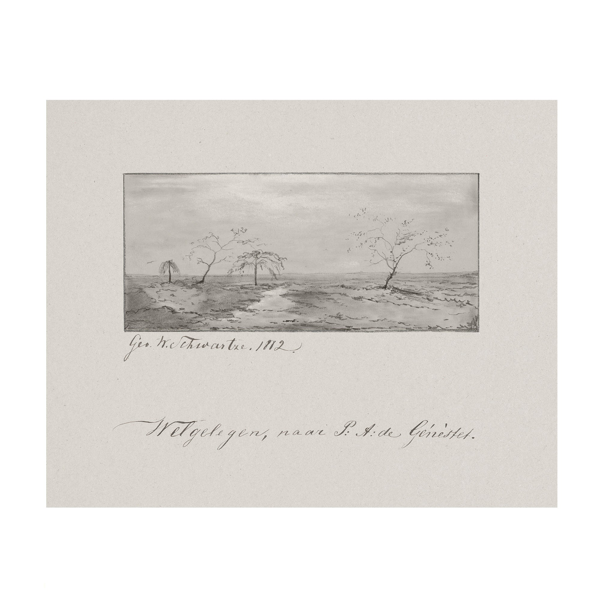 Terrain Study 5 - Vintage Landscape Sketch