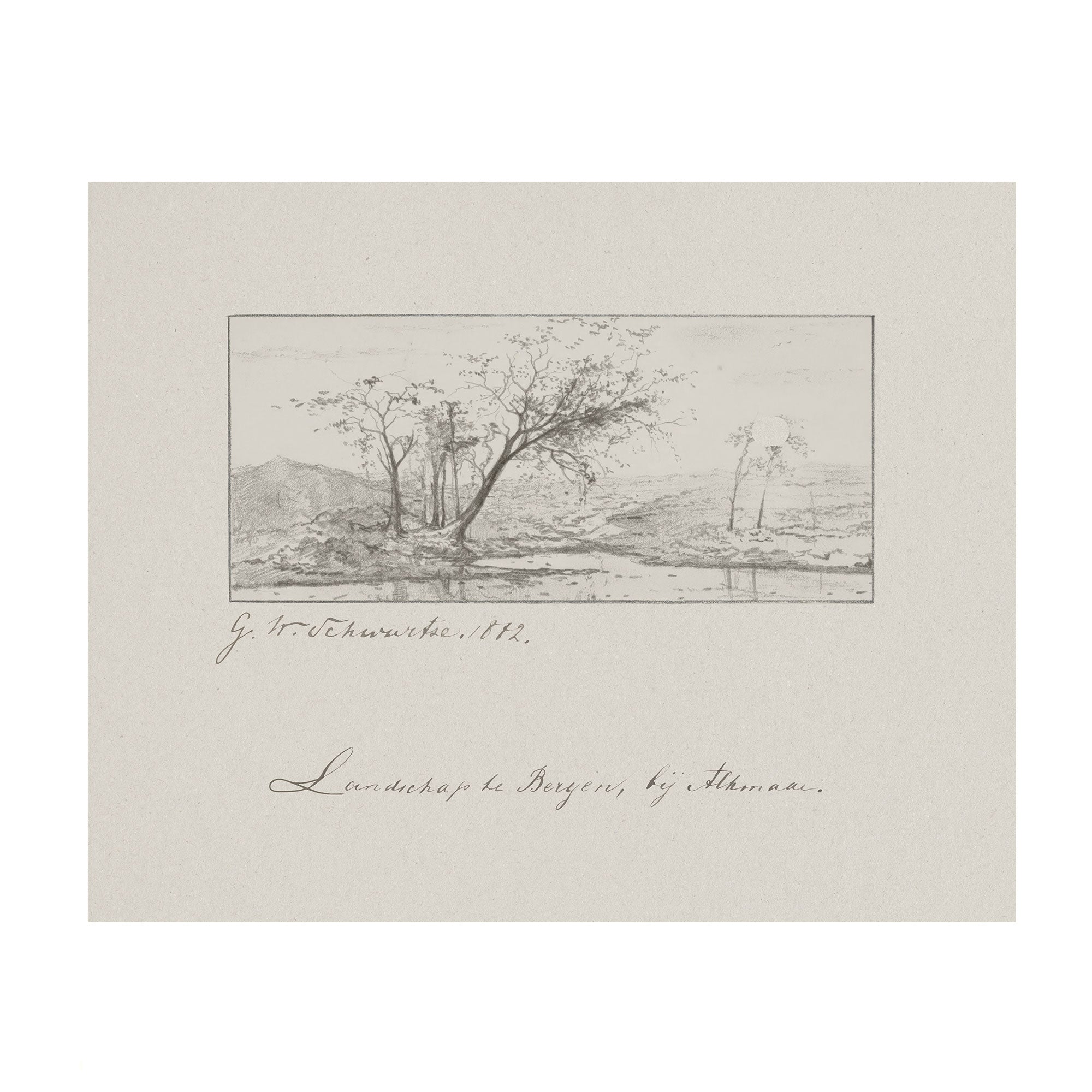Terrain Study 1 - Vintage Landscape Sketch Print
