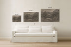 Valley in Sepia - Warm Neutral Hillside