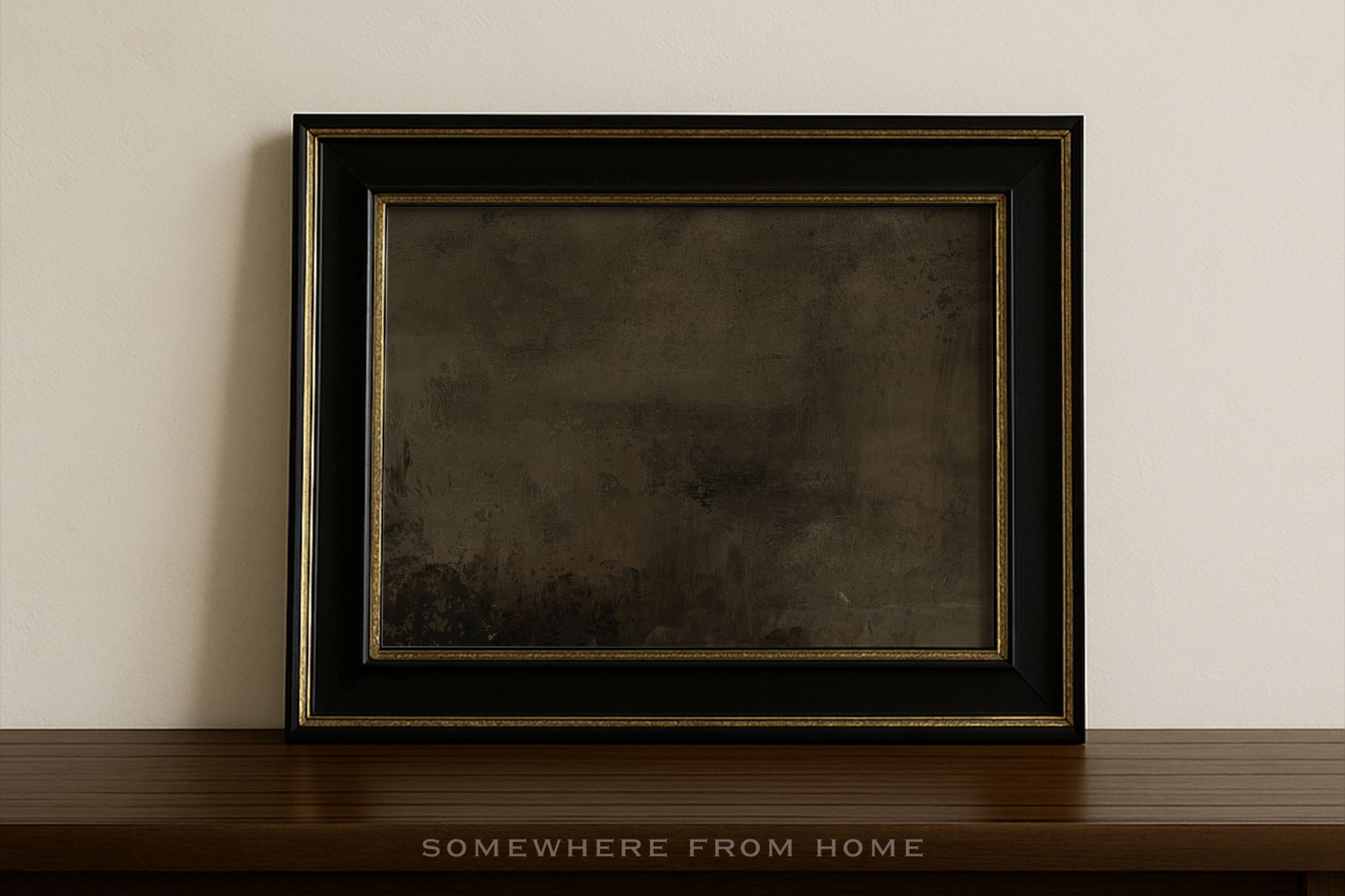 Ember Fade – Original Warm Brown Abstract Unframed Print