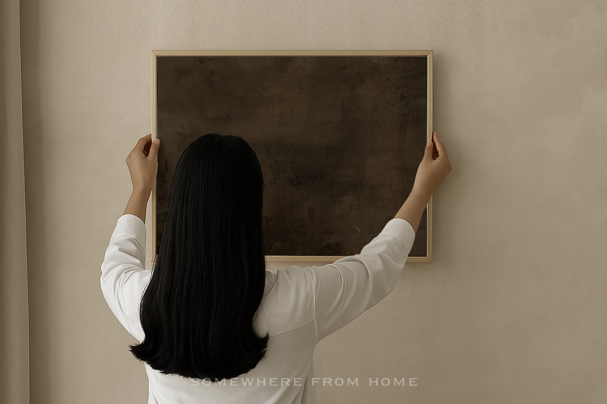 Ember Fade – Original Warm Brown Abstract