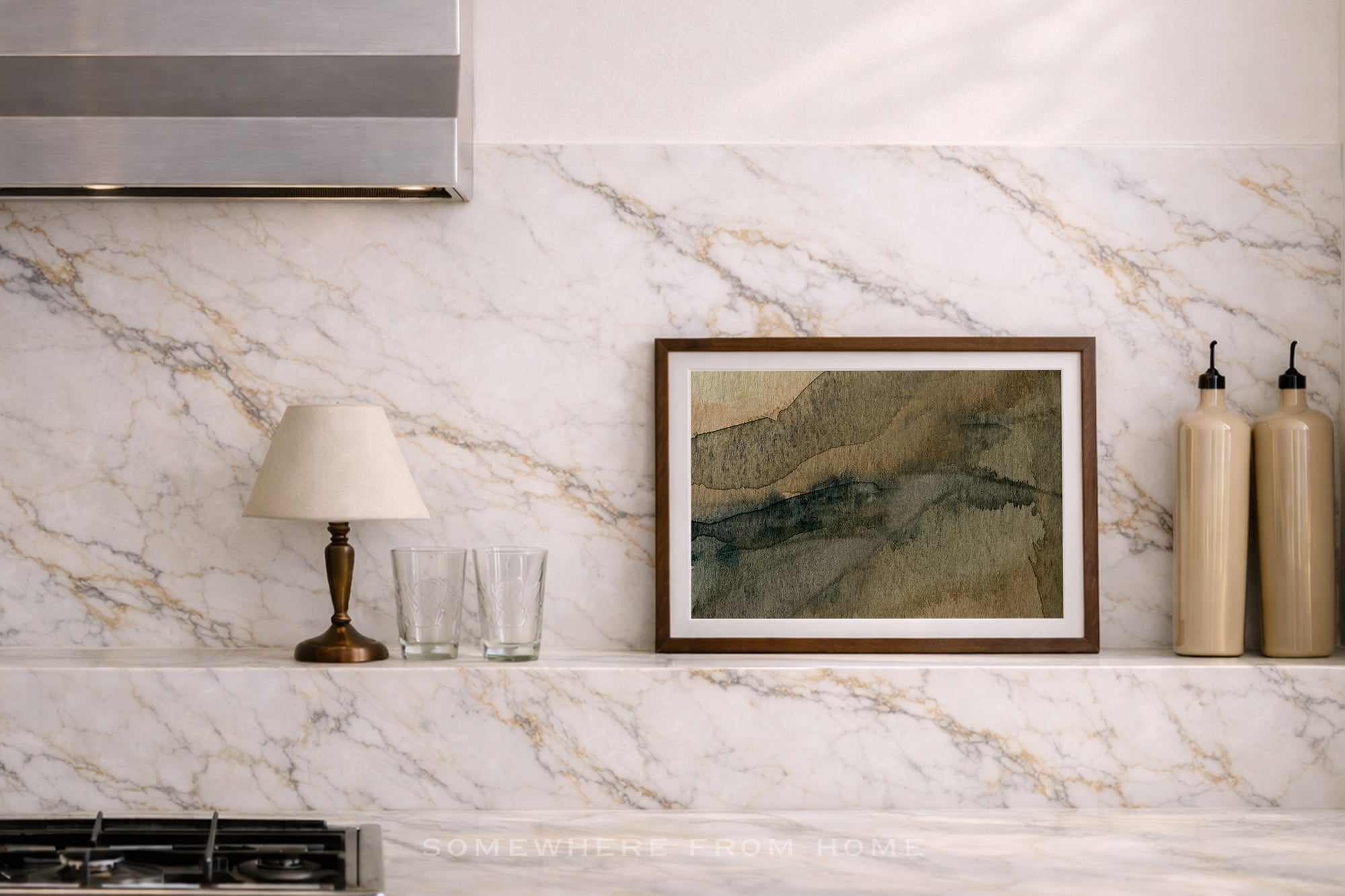 Sable Ridge - Watercolor Landscape Abstract